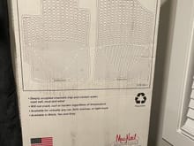 weatherTech front floor mats never open sealed in original packaging 