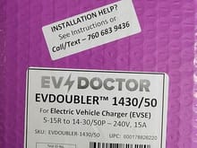 Package showing what I purchased.  You can call EV Doctor and talk to them about what you need.