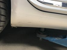 Drivers side rocker panel damage 1