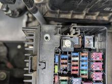 Main fuse box with positive post pulled out.