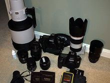 Camera gear I brought to Iceland in August 2014