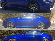 1) stock 2) RSRs 3) BC Racing coilovers