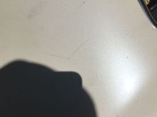 Some paint cracks