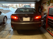 OE Euro-spec Lexus inner comnbination lamps with rear fog lights illuminated