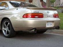 axle back exhaust from delubozparts on ebay. great price, nice sound at idle, stock sound while moving, great for looks and not having to worry about tickets for db's