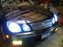 front w/oem hid's and yellow fogs  &quot;the lexus signature&quot;
