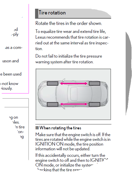 ES Tire Rotation Goes Against Common Practice ClubLexus Lexus Forum
