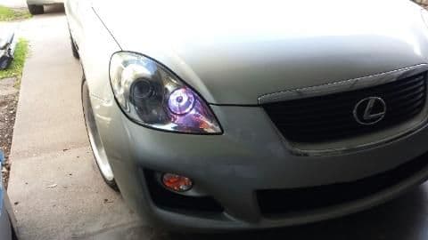 amber parklights with led DRL..gives a purple look