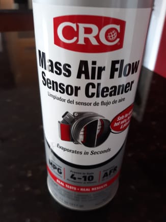 CRC brand Mass Airflow Sensor Cleaner is the right stuff.

If auto parts store unwilling to order or otherwise not available locally, then should be available online.

