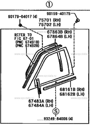 Door belt sub-assembly and outer glass door trm depicted.