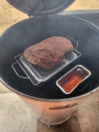 Pulled pork on the new drum today.