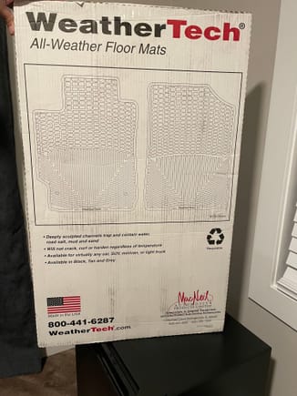 weatherTech front floor mats never open sealed in original packaging 