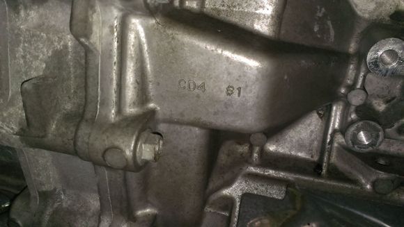 JK41A rear tailshaft stamp