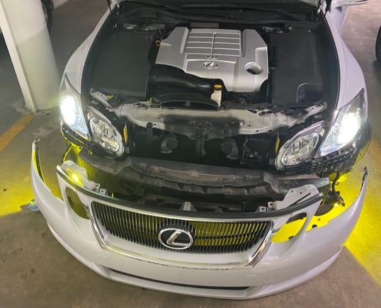 Its easy to install the LED foglights while bumper is removed.