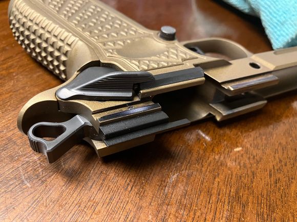 Slide to frame fit is so tight I don't need accurails, at least not till I get like 20-30k through it. Measures at .0005 at all four corners, literally perfect 