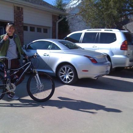 Daughter, Naomi, chose GX over her FJ as her new mtn bike transporter!