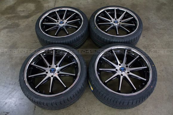 Rohana RC10 Staggered Concave wheels Machined Black finish