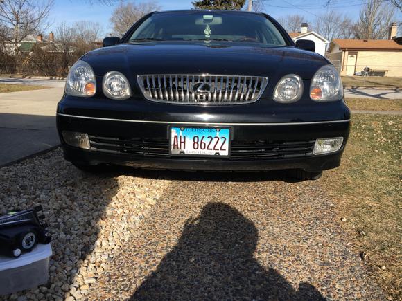 The passenger side fog light had a huge crack in it but of course my shadow ruins it..