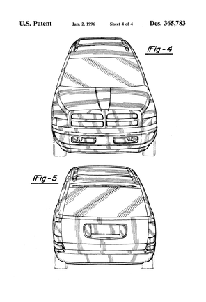 1994 Dodge SUV Proposal for 1998 MY, based on 1994 MY Ram pick-up launched October 1, 1993.