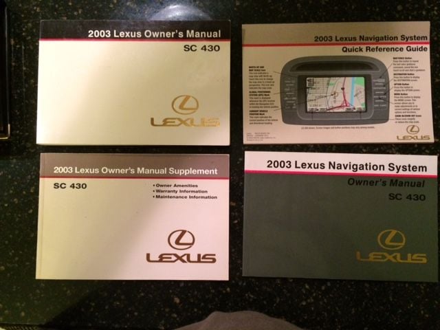 Accessories - 2003 Lexus SC430 Owners and Service Manuals Like New Condition - Used - 2002 to 2005 Lexus SC430 - Allentown, PA 18062, United States