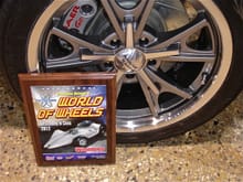 We entered in the World of Wheels show, yet unfinished, and got this trophy. That was very exciting.