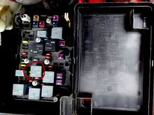 The relay circled in red.