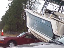 boat on car