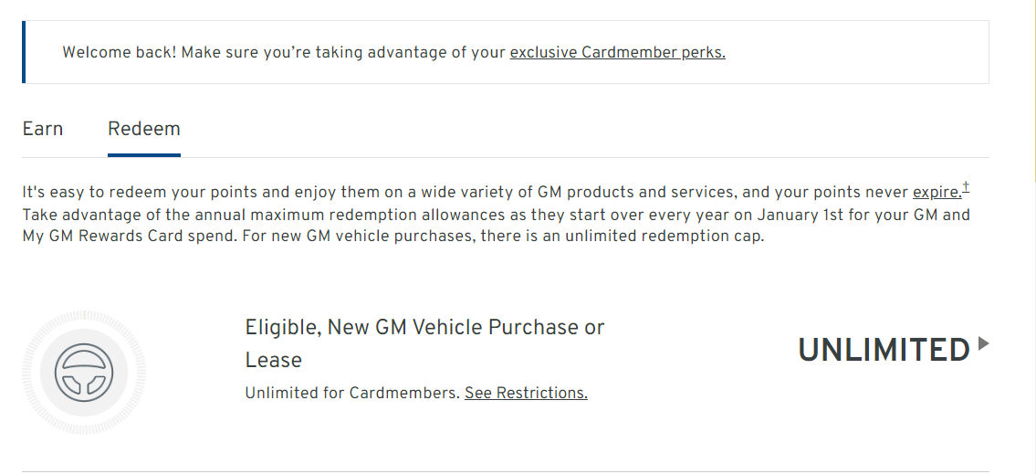 Anybody redeemed GM card points since the Marcus changeover? Page 2