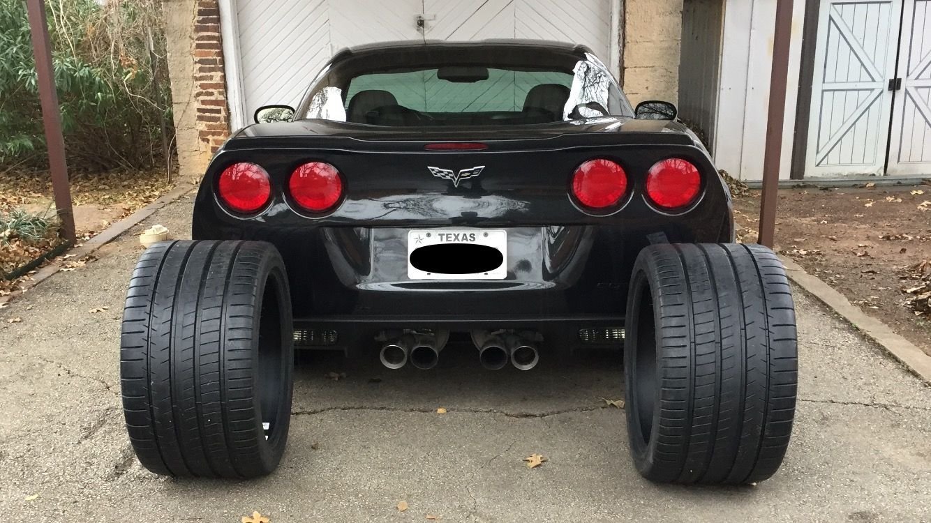Pic request...wide tires on base c6 - Page 2 - CorvetteForum ...