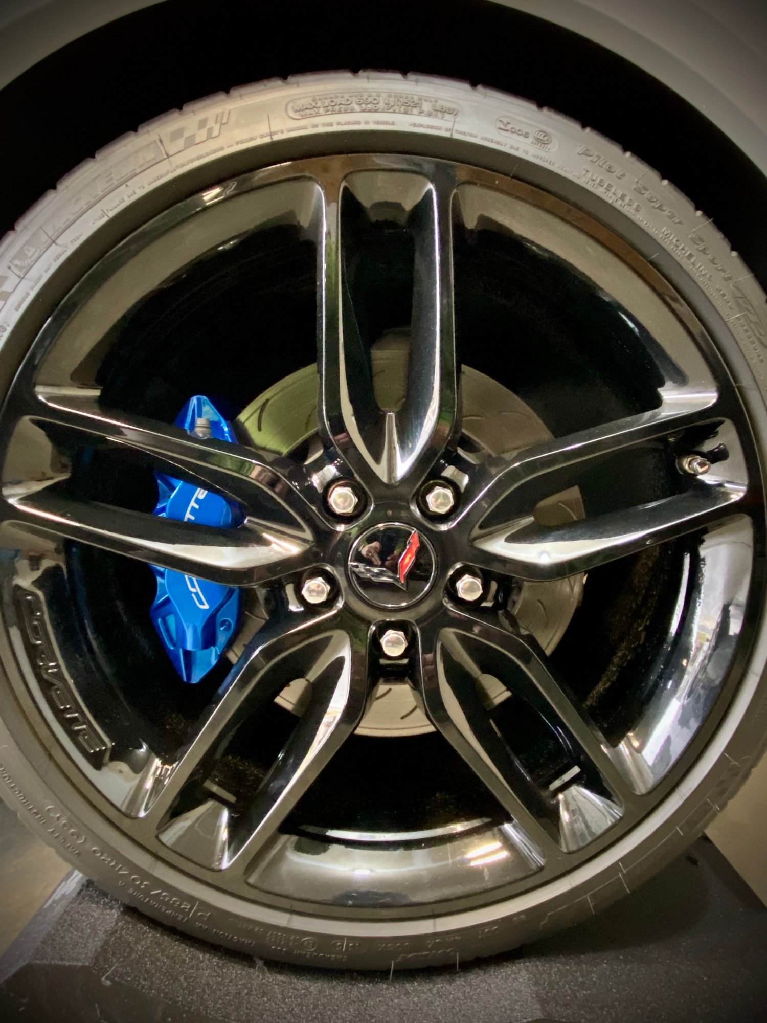 ZR1 Powder Blue coated calipers CorvetteForum Chevrolet Corvette