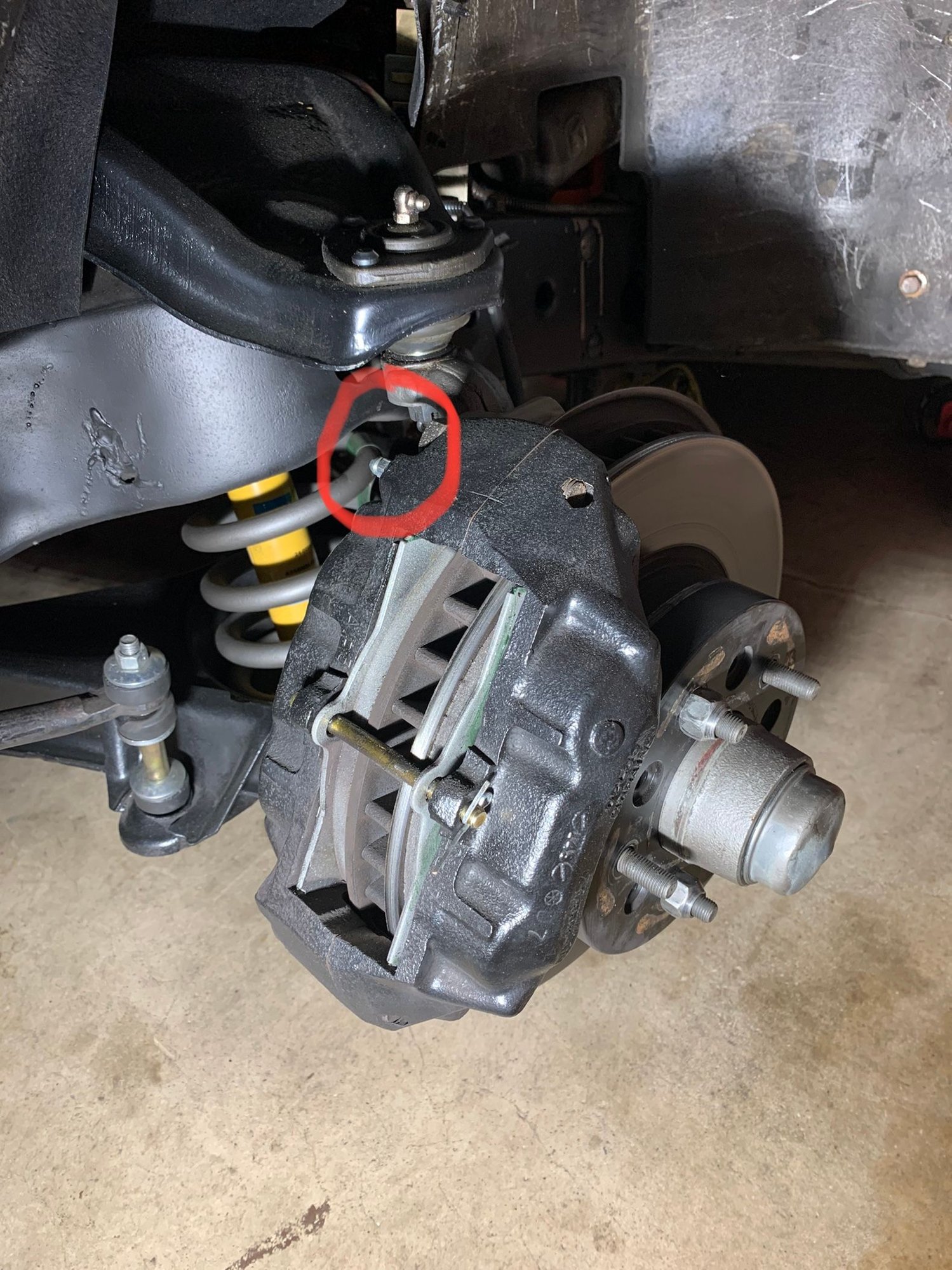 Front caliper rubbing rotor hub. CorvetteForum Chevrolet Corvette