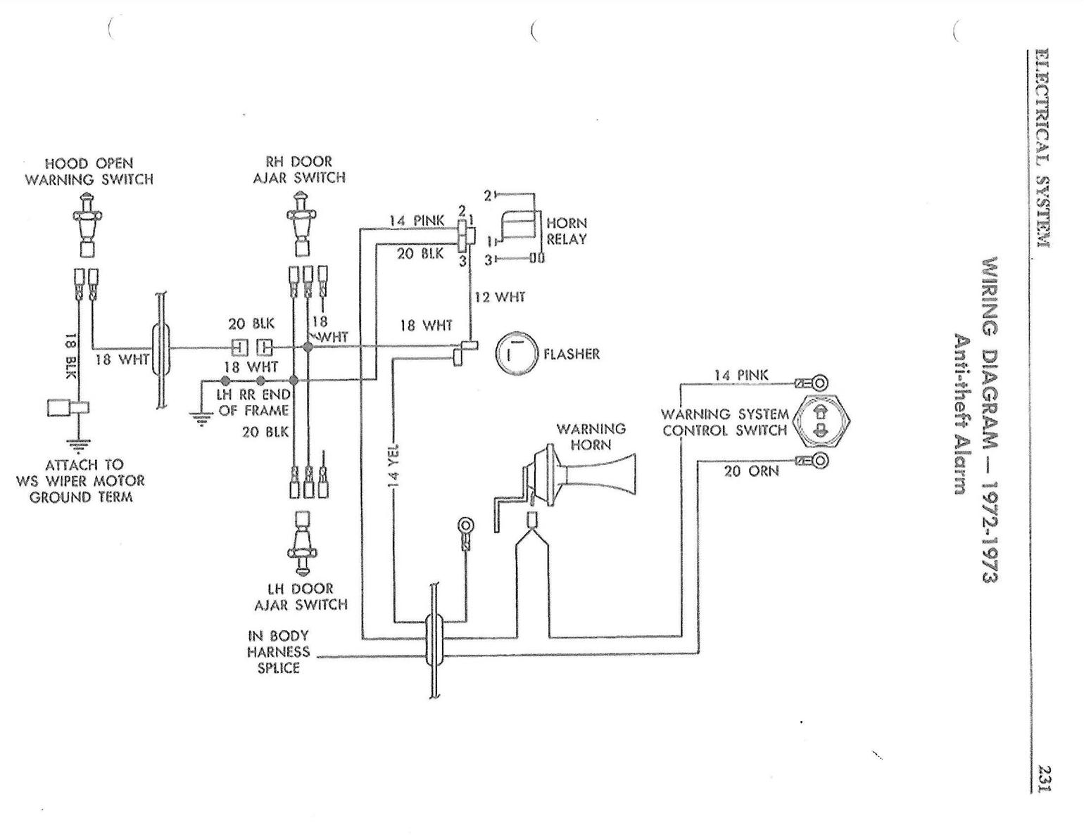 1973 Alarm System Problem CorvetteForum Chevrolet Corvette Forum
