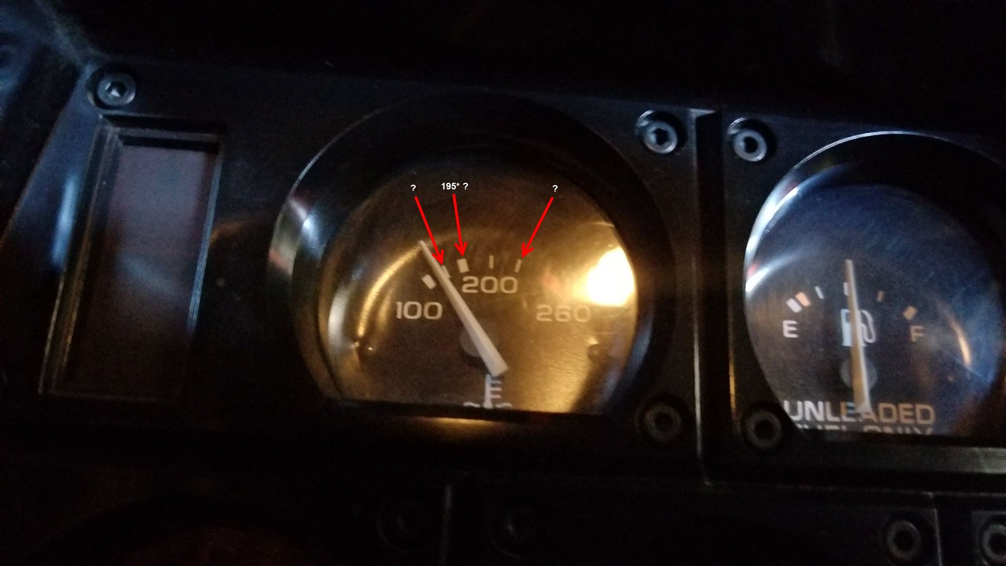 Factory coolant temp gauge accuracy.