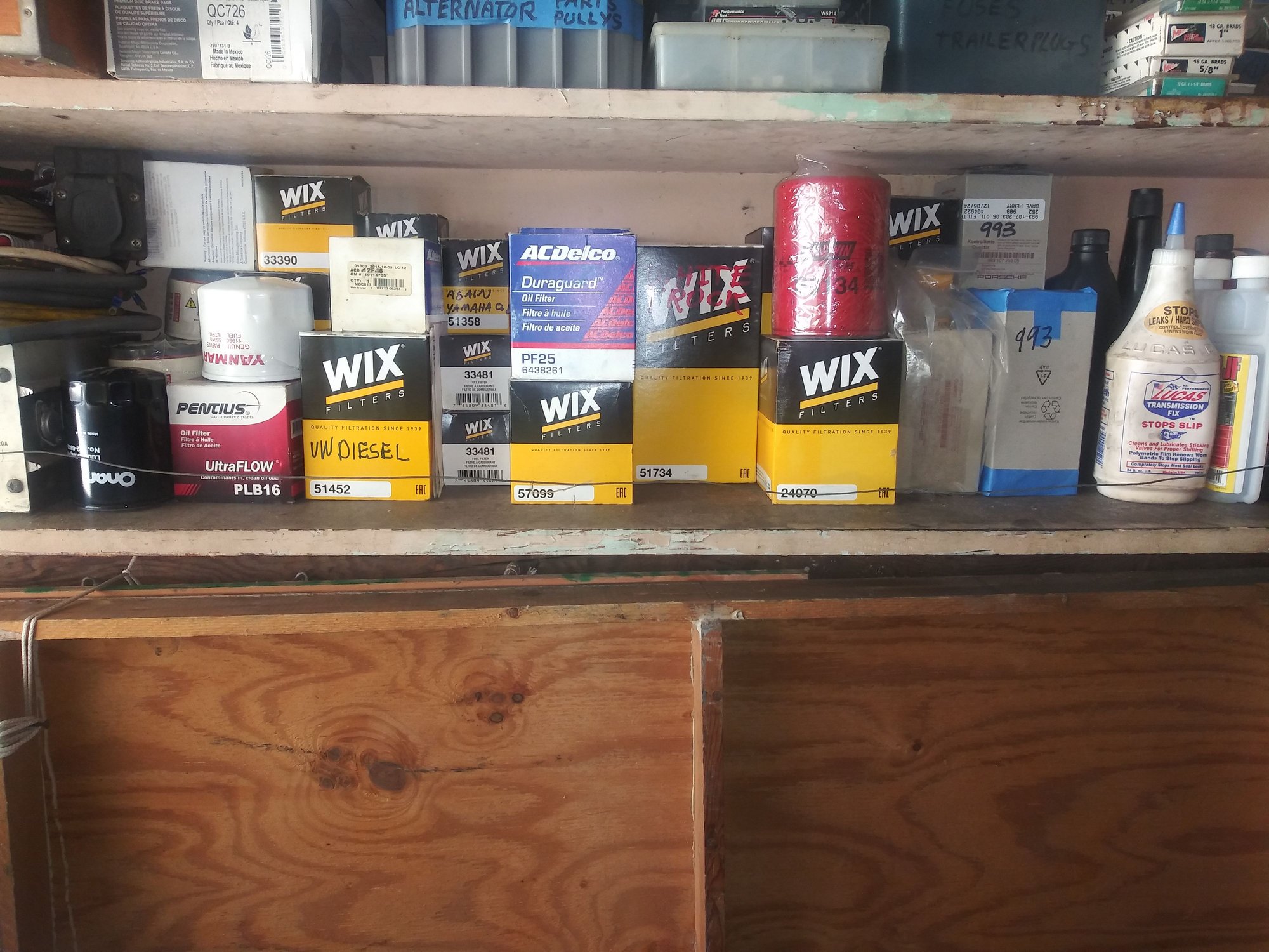 Oil filters, too. Some of these are for the marine diesels I service.