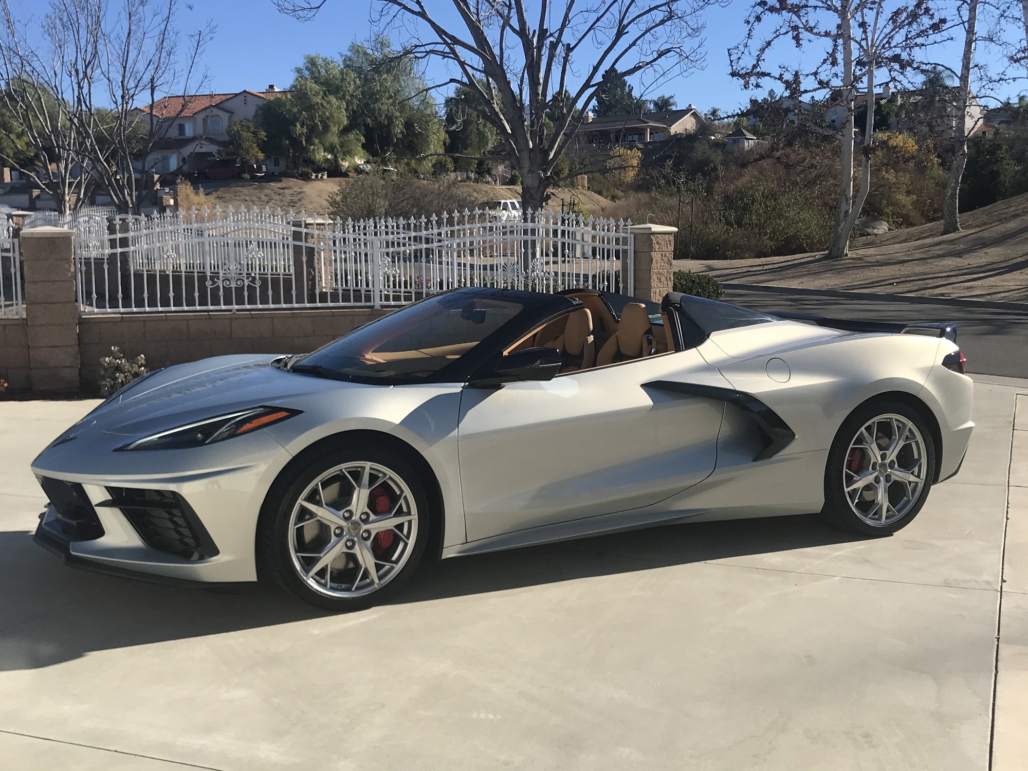 silver c8 convertible