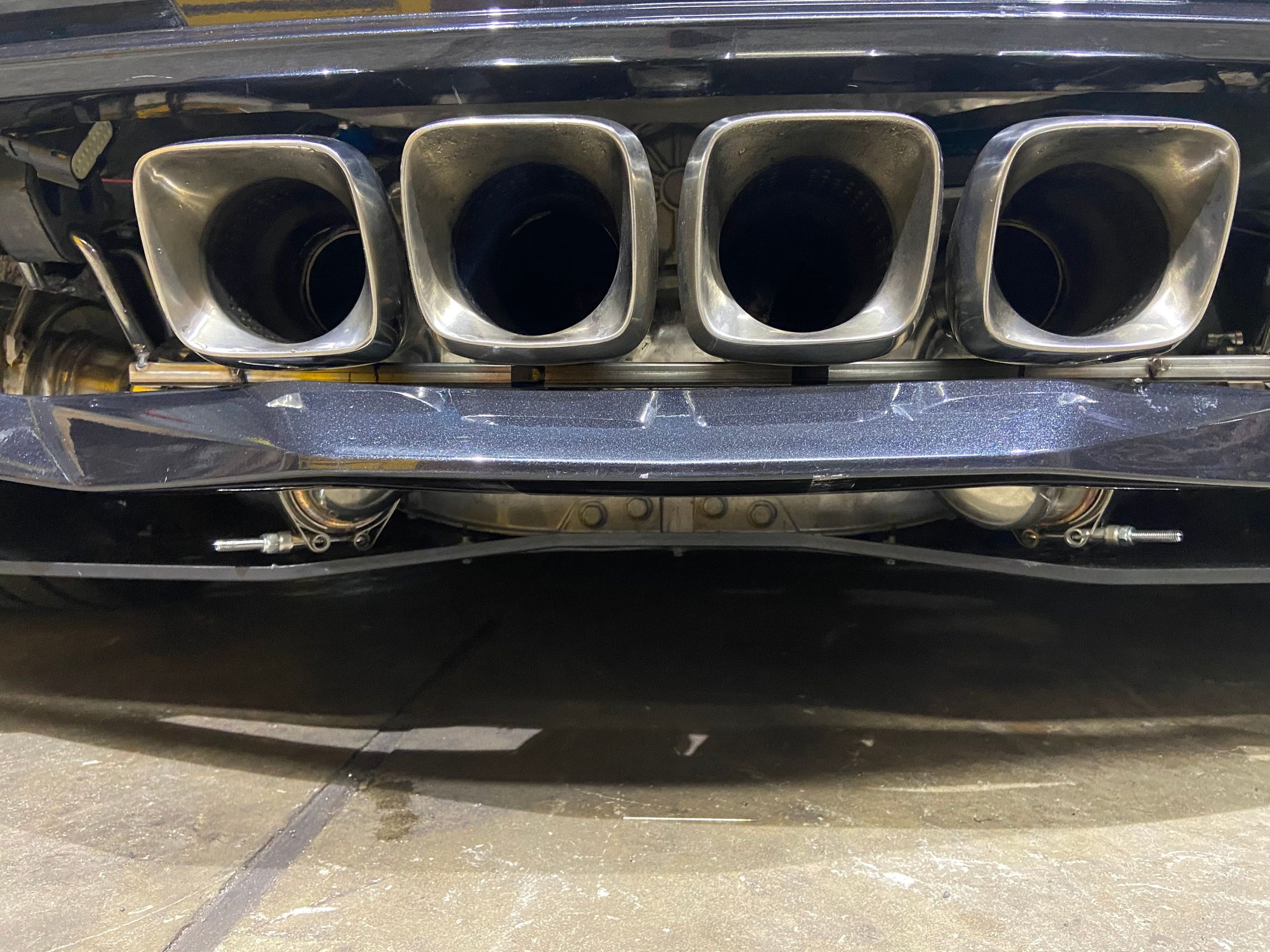Center exit quad exhaust with npp CorvetteForum Chevrolet Corvette