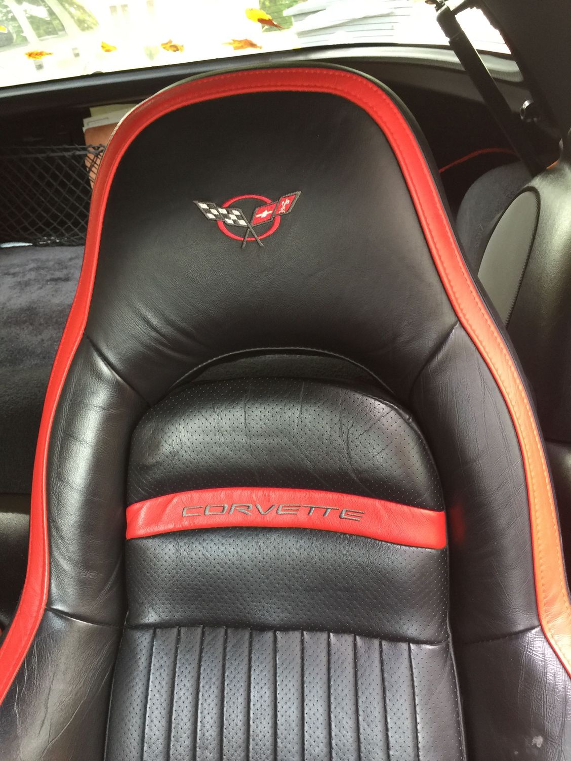 Like new custom c5 corvette seats black/torch red CorvetteForum