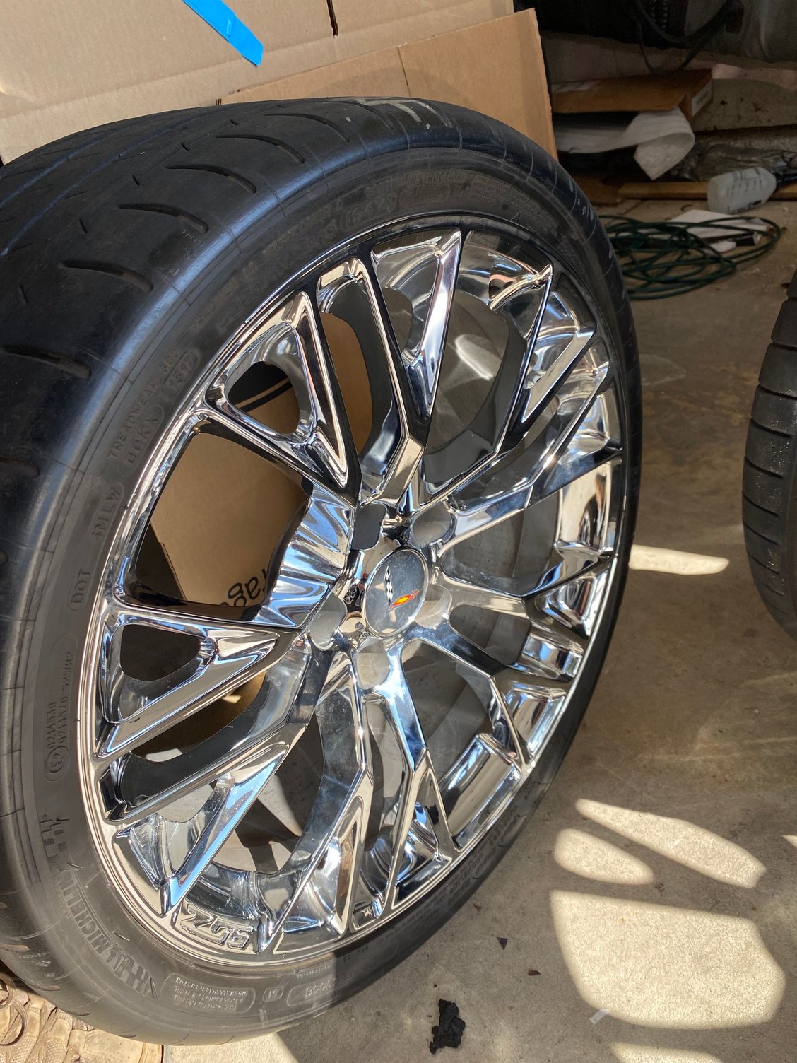 FS (For Sale) Factory chrome C7Z wheels with tires. Bay Area ca