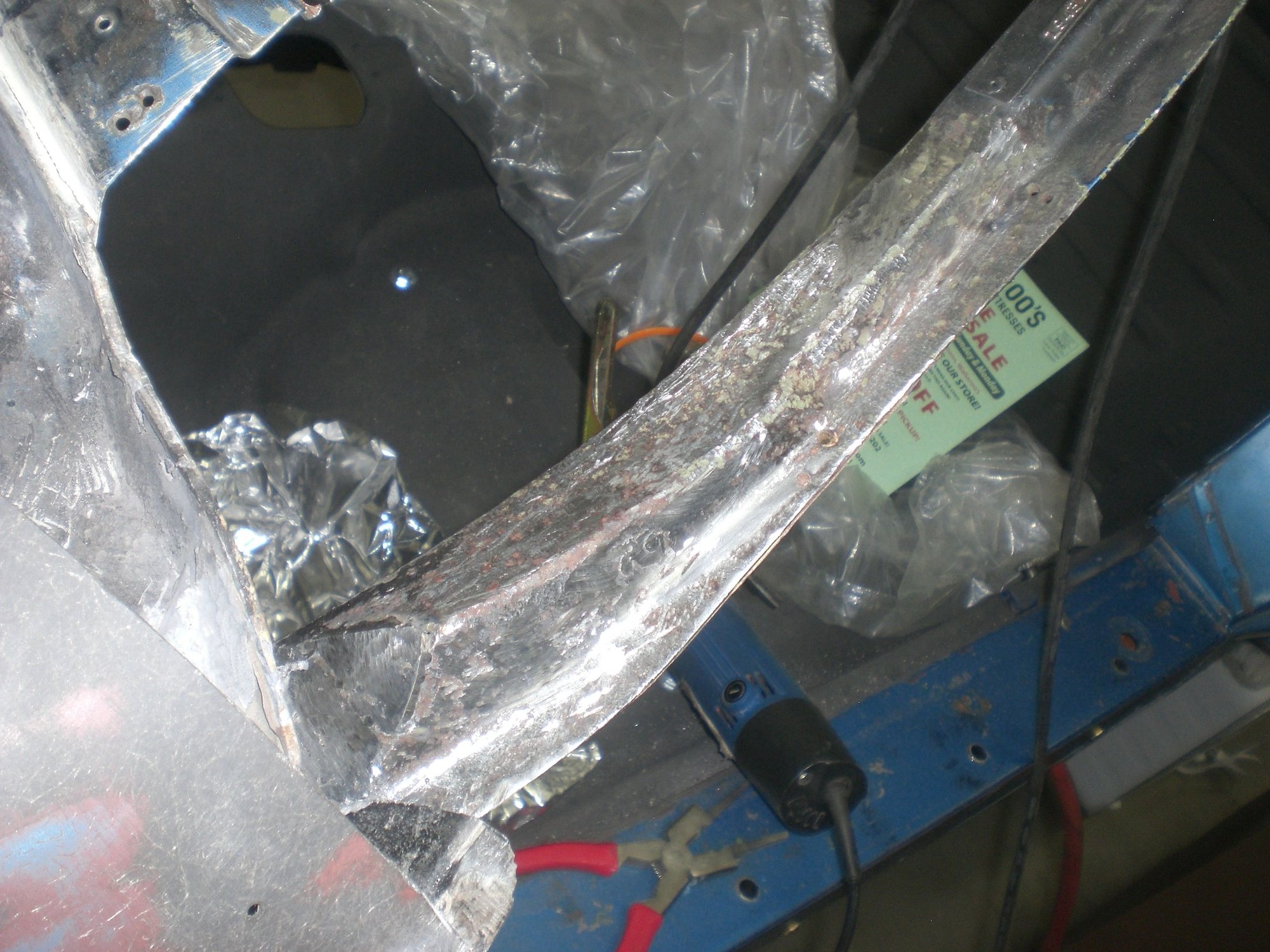 Lower side frame holes welded up