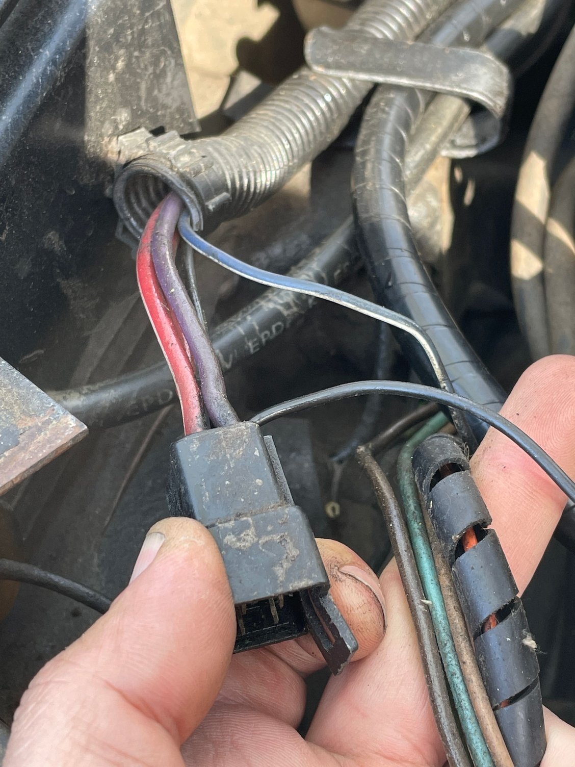 All the wires fwd of the firewall connected.