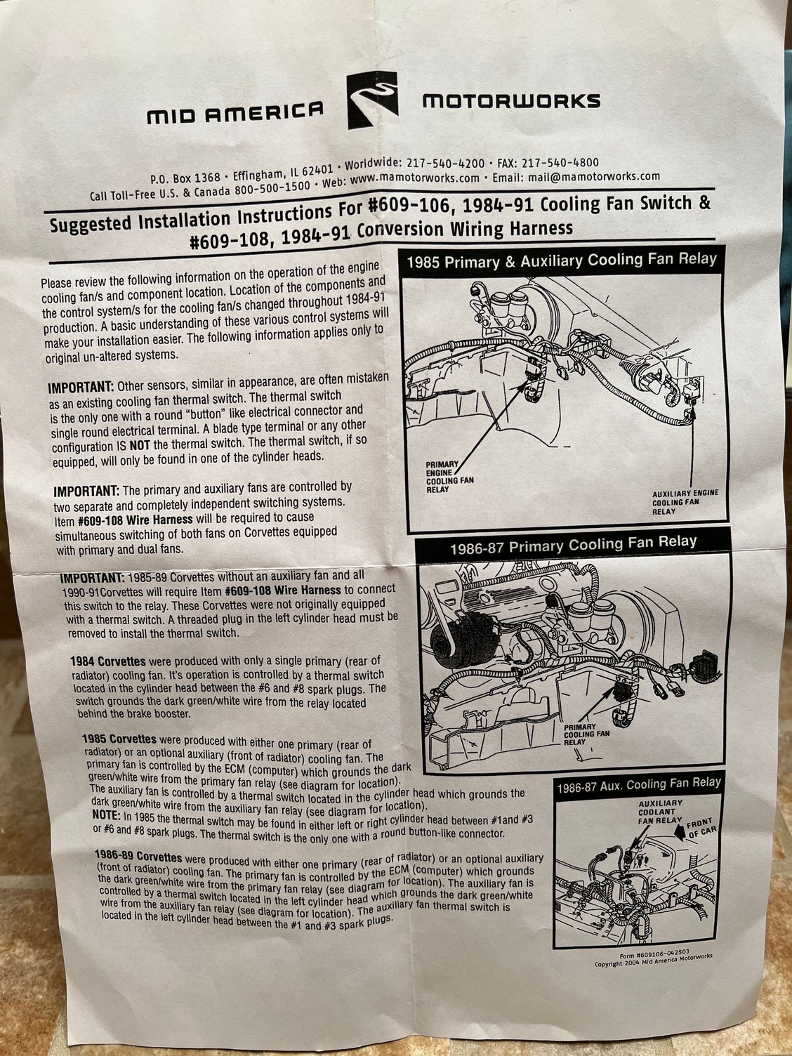 FS (For Sale) 198589 Corvette Auxiliary Radiator Fan BP4Cooling Boost