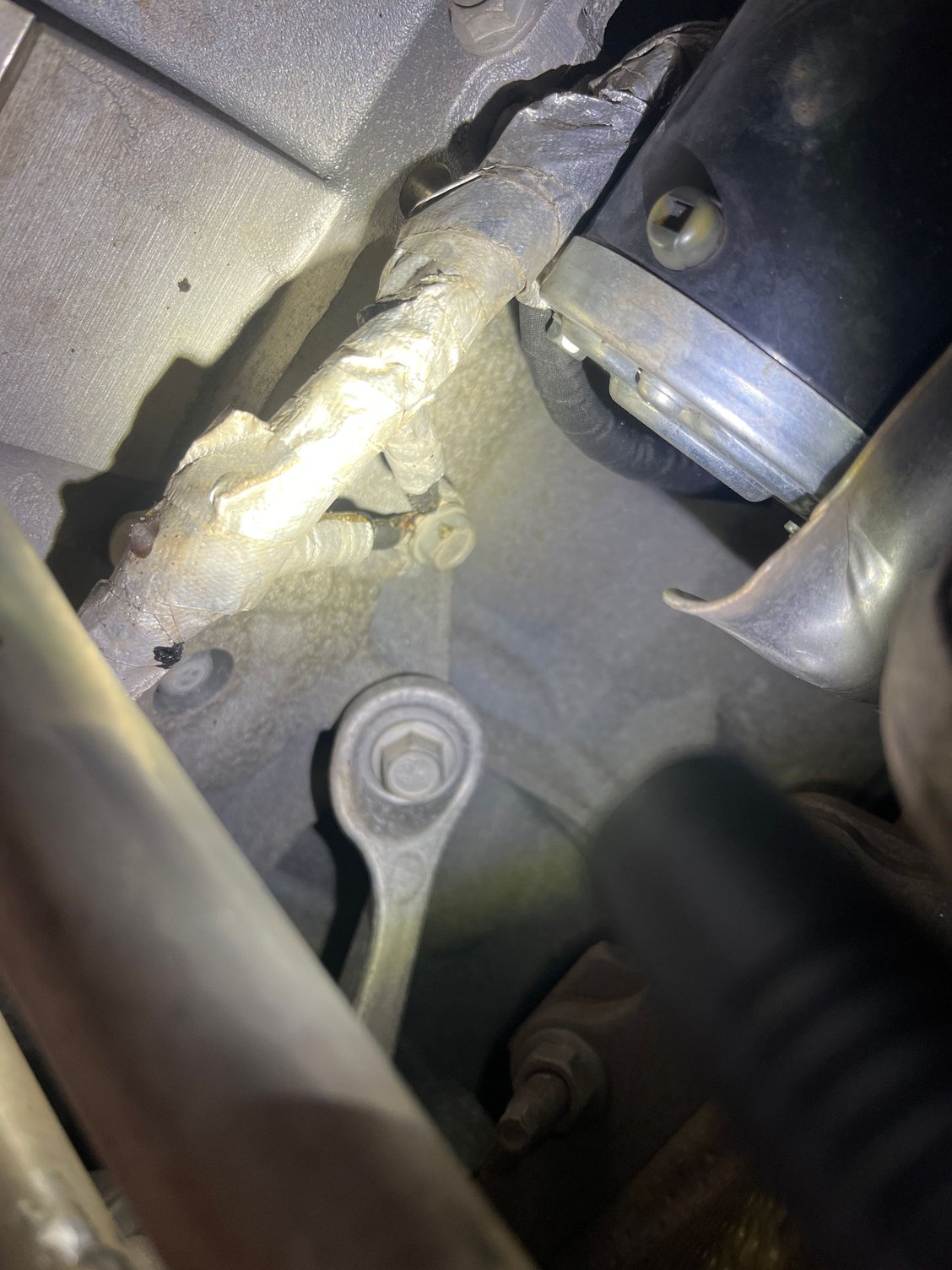 Glue melting from top of wire insulation and dripping down the heat wrap