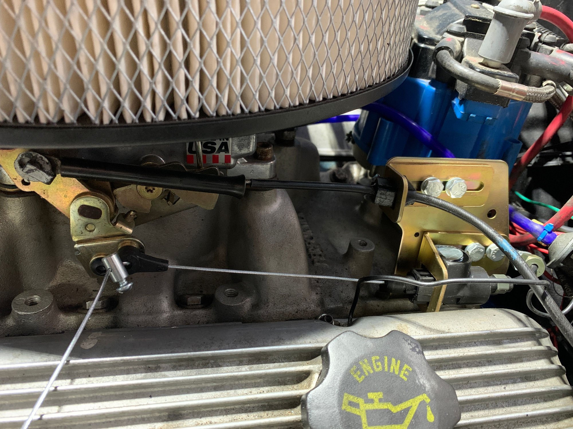 200R4 TV Cable Bracket for Edelbrock Performer CorvetteForum