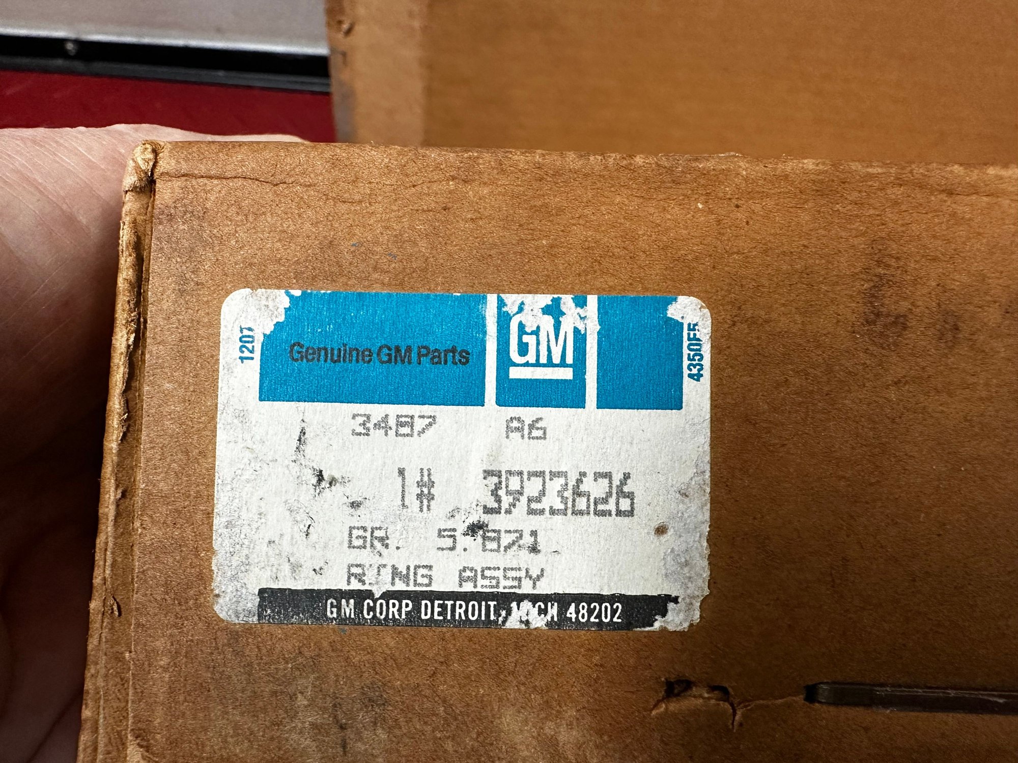Original GM factory label.