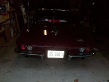 In daylight with garage door open - brakes not applied
