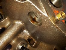 See the oil laying in the hole where the separator can pushes in. I have a second can that fits tighter but needs cleaning.