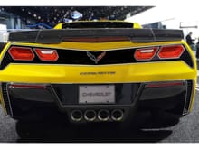 The modded rear end of a C7 Z06.