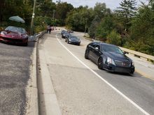 Cadi "V" arriving in Hell Michigan