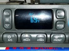Front of HVAC controller
