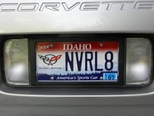 Plate on the C5 when it was totaled